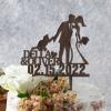 Mr And Mrs Wedding Cake Topper Bridal Shower Cake Topper For Wedding Afro Black Bride And Groom Silhouette Cake Toppers With Shiba Inu Dog Silhouette Wood Brown Custom Cake Topper view 2