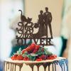 Bride And Groom Silhouette Wedding Cake Toppers With Pit Bull Dog Silhouette Bride And Groom Cake Topper Couple Married Cake Toppers For Wedding Wood Brown Custom Cake Topper