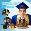PRETYZOOM 10pcs Mini Graduation Caps with Yellow Tassel, Small Felt Graduation Hats for Craft, Wine Bottle Topper, Grad Cake Decoration, DIY Hairpin Accessory view 3