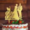 Bride And Groom Silhouette Rustic Cake Topper With Sphynx Cat And Chow Chow Gold Acrylic Custom Cake Topper Mr & Mrs Personalised Wedding Cake Topper Married Couple Cake Toppers view 3