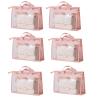 YEWIN Dust Bags for Handbags - Purse Storage Organizer for Closet Moistureproof and Dustproof Cover Hanging with Zipper and Handle (Pink-XXL) view 1