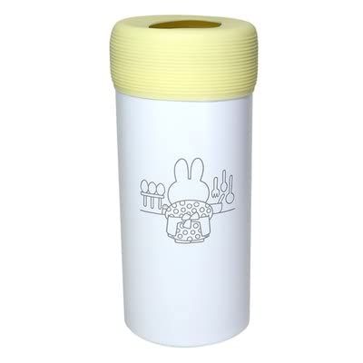 Marimo Craft DBSJ-057 Miffy Rear View Series Stainless Steel Bottle Holder, Off-White x Yellow, Diameter 3.2 x Height 6.7 inches (8.1 x 17.1 cm)