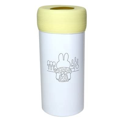Marimo Craft DBSJ-057 Miffy Rear View Series Stainless Steel Bottle Holder, Off-White x Yellow, Diameter 3.2 x Height 6.7 inches (8.1 x 17.1 cm)