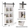 RiteSune White Wooden Barn Door 5x7 Photo Picture Frame Collage Wall Mounted for Family Entryway, Living Room, Bedroom view 2