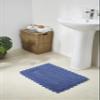Better Trends Lilly Crochet Collection 100% Cotton 2 Piece Set (17" x 24" | 24" x 40") Bath Rug Set in Blue view 2