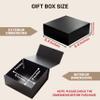 CECOBOX - Gift Boxes with Lids for Presents 8"x8"x3.1" - Collapsible Magnetic Closure Gift Box - Groomsmen & Bridesmaid Proposal Boxes, Wedding, PR, Birthdays, Holidays (Black Leatherette) view 2