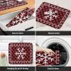 Kitchen Dish Drying Mat 18x24inch, Winter Christmas Snowflake Red and Black Plaid Dish Mat Absorbent Microfiber Dish Drainer Mat Washable Drying Pad for Kitchen Countertop Sink view 4