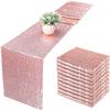 10 Pack Sequin Table Runner 12" x 72" Rose Gold Sequin Table Cloth for Rectangle Tables Sparkle Table Covers for Wedding Engagement Birthday Party Holiday Decorations (12*72 10 Park) view 1
