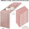 10 Pack Sequin Table Runner 12" x 72" Rose Gold Sequin Table Cloth for Rectangle Tables Sparkle Table Covers for Wedding Engagement Birthday Party Holiday Decorations (12*72 10 Park) view 2