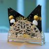 Birthday Party Supplies Napkins Disposable Paper Napkins Black and Gold for Birthday Party6.5X6.5 in, 3-Ply, 50-Pack) view 4