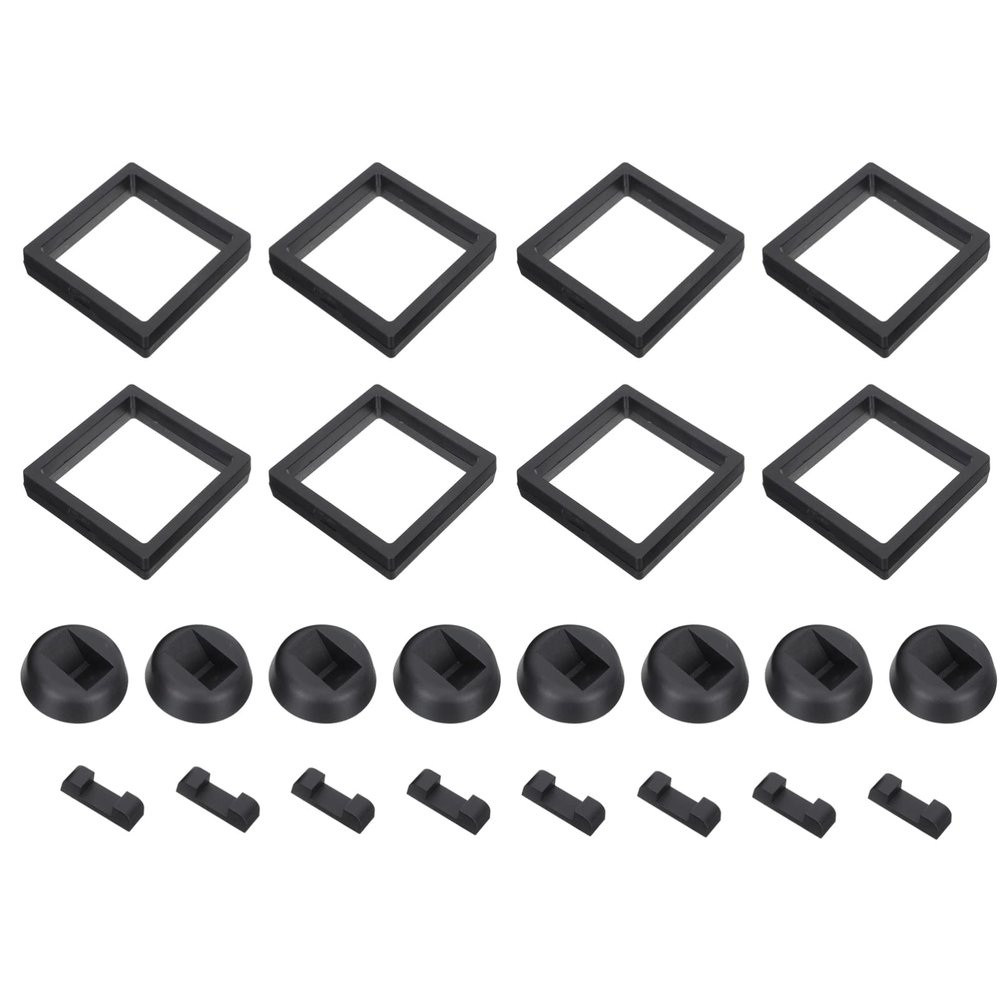 Mipcase Set of 8 Pcs Black 3D Floating Frame Display Holder Stands, Medallions, Jewelry, Challenge Coin