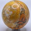 2" 175g Golden Orange Bumble Bee Jasper Sphere Polished Natural Gemstone Crystal Mineral Dcor Specimen Ball - Indonesia + Stand view 1