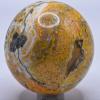 2" 175g Golden Orange Bumble Bee Jasper Sphere Polished Natural Gemstone Crystal Mineral Dcor Specimen Ball - Indonesia + Stand view 3