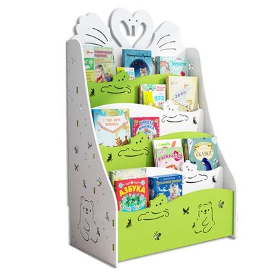 Cartoon Children's Bookshelf Kindergarten Picture Book Shelf Children's Room Storage Shelf Suitable for Children's Height (Color : A, Size : 60x33x80cm)