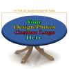 Atury Custom Fitted Tablecloth, Personalized Round Elastic Edge Polyester Table Cover with Your Logo/Picture/Text for Family Wedding Holiday Party Tablecloths Gift, Fits 32 Inch Table, Bluish Violet view 4