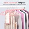 50pcs Pink Velvet Hangers + 6pcs Black Pants Clothes Hangers view 3