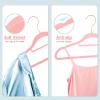 50pcs Pink Velvet Hangers + 6pcs Black Pants Clothes Hangers view 4