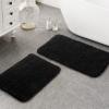 Ashler Bathroom Rugs Set of 2, Black Bath Rugs 2 Piece, Water Absorbing Bath Mat, Soft Microfiber Rectangle Bathroom Carpet, Machine Washable - 17x24 & 20x32 Inches view 1