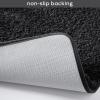 Ashler Bathroom Rugs Set of 2, Black Bath Rugs 2 Piece, Water Absorbing Bath Mat, Soft Microfiber Rectangle Bathroom Carpet, Machine Washable - 17x24 & 20x32 Inches view 4