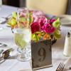 MISNODE 10 Pack Wooden Table Numbers, 1-10 Wedding Table Number Signs with Base, Self Stand Wood Centerpieces Table Signs for Wedding Reception Party Restaurant Table Decorations view 2