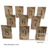 MISNODE 10 Pack Wooden Table Numbers, 1-10 Wedding Table Number Signs with Base, Self Stand Wood Centerpieces Table Signs for Wedding Reception Party Restaurant Table Decorations view 3