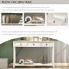 3-Drawer Console Table, Sofa Table, Industrial Wood Accent Hallway Table with Storage Shelf, Narrow Entry Table for Entryway/Hallway Living Room view 4