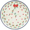Polmedia Polish Pottery Dinner Plate UNIKAT - Festive Mistletoe Pattern Handmade in Boleslawiec Poland by Ceramika Artystyczna + Certificate of Authenticity view 1