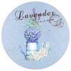 Romantic Lavender Round Metal Wreath Sign Blue Hydrangea in Kettle Watercolor Postal Card Wreath Sign Housewarming Gift 12inch Farmhouse Style Wall Art Sign for Kitchen,Bar,Cafe,Garage,Yard,Garden view 1