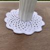 Hsvanyr Handmade Crochet Small Cotton Doilies Placemats Centerpieces Glass Bowl Dish Dining Table Mats White Color 2 of 6inch, 2 of 10inch view 3