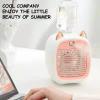 2022 Kids Portable Air Conditioner Fan, Mini Rechargeable Evaporative Air Cooler in 3 Speed, USB Personal Air Conditioner Fan & Humidifier for Home Office Bedroom (Pink) view 3