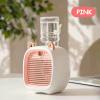 2022 Kids Portable Air Conditioner Fan, Mini Rechargeable Evaporative Air Cooler in 3 Speed, USB Personal Air Conditioner Fan & Humidifier for Home Office Bedroom (Pink) view 4