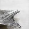 Handmade Decorative Silver Color Coated 36 x 36 x 3 Cms Aluminium Tray GMVK036 view 4