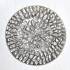 Handmade Decorative Silver Color Coated 14 x 14 x 3.5 Cms Aluminium Tray GMVK063 view 2