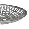Handmade Decorative Silver Color Coated 14 x 14 x 3.5 Cms Aluminium Tray GMVK063 view 4