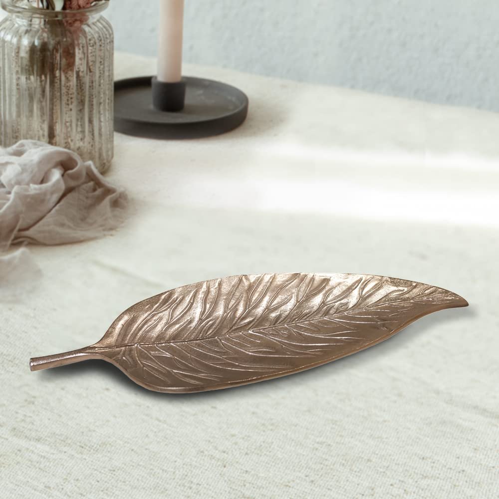 Handmade Decorative Bronze Color Coated 10.23 x 3.54 x 0.46 Inches Aluminium Tray 060AB