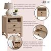 Arden Rustic Wood Nightstand with Open Shelf and 2 Drawers  25-Inch-Tall Solid Pine Bedside Table with Oil-Rubbed Bronze Pulls  Farmhouse Bedroom or Guest Room Storage by Alaterre Furniture view 4