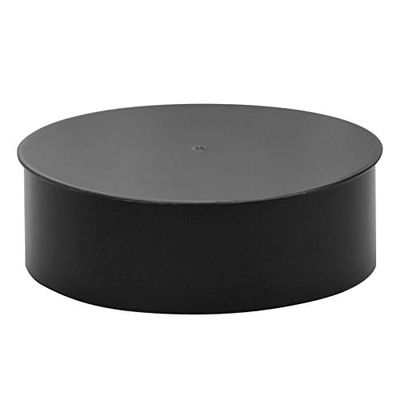7" Diameter 24 Gauge Round Black End Cap