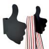 ASTUD Decorative Wall Mounted Hooks (2pcs) Functional Art, Funny, Space-Saving, Heavy Duty Metal Wall Hooks for Bags, Coats, Scarves, Keys, Towels and More (Like-Black) view 1