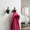 ASTUD Decorative Wall Mounted Hooks (2pcs) Functional Art, Funny, Space-Saving, Heavy Duty Metal Wall Hooks for Bags, Coats, Scarves, Keys, Towels and More (Like-Black) view 3