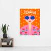 Wee Blue Coo Fabulous Girl Ginger Woman Illustration Large XL Wall Art Canvas Print view 2
