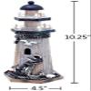 Linfevisi Nautical Decoration Handmade Wooden Lighthouse with Anchor&Seabird Marine Ornament Wooden Lighthouse 10.25" High Tabletop Decor view 2