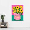 Wee Blue Coo Anchovies and Flowers Bright Floral Extra Large XL Wall Art Poster Print view 2