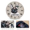 A Good Day Pug Hanging Wall Clock Pug Lover Gift Round Clocks Non Ticking Operated Clocks For Wall Pet Animal Dog 12Inch Clock Nursery Decor For Laundry Room Bedroom Birthday Housewarming Gift view 3