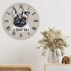 A Good Day Pug Hanging Wall Clock Pug Lover Gift Round Clocks Non Ticking Operated Clocks For Wall Pet Animal Dog 12Inch Clock Nursery Decor For Laundry Room Bedroom Birthday Housewarming Gift view 4