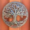 Artisanal Garden Plaques Crafted from Recycled Barrels, Tree of Life, Wall Hanging Plaque, Handmade in Haiti, 11.5 Inches Round view 2