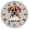 A Good Day Dog Puppy Decorative Wall Clock Dog Puppy Lover Gift Round Clocks Non Ticking Operated Wooden Decorative Wall Clocks Pet Animal Dog 12Inch Clock Nursery Decor For Dinning Living Room view 1