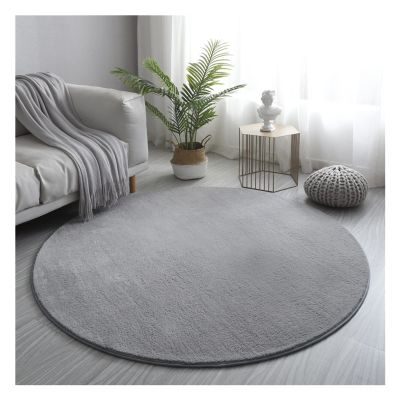 AGLZWY Floor Mat Comfortable Bath Mat Prevent Skidding Mat Bathroom Accessories Shower Rug Rubber Shower Matsfor Living Room, Study, Office, Round (Color : Gray, Size : 100cm)