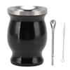 Gourd Cup, 230ML Stainless Steel Tea Cup Set with Brush and Straw Spoon to Enjoy Mate Infused Tea view 1