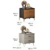 Night Stands Bedside Table Simple Modern Bedside Cabinet Rack Home Bedroom Bedside Table Wood Light Luxury Double Drawer Storage Cabinet Cabinet for Storage (Color : A) view 3