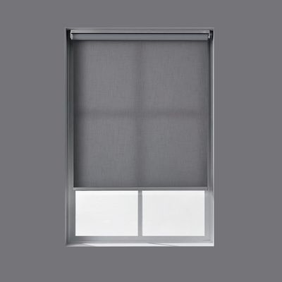 MOOD Modern Roller Shade with Minimalist Styles - Custom Size (1/8" Increment) Both Width and Height - Micro Weaved Performance Fabric | Cordless | Stone (Light Filtering) | 51" W x 48" H